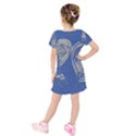 Heart Love Valentines Day Kids  Short Sleeve Velvet Dress View2