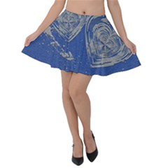 Heart Love Valentines Day Velvet Skater Skirt by HermanTelo