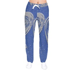 Heart Love Valentines Day Women Velvet Drawstring Pants