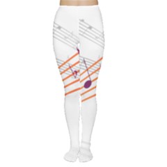 Music Notes Clef Sound Tights