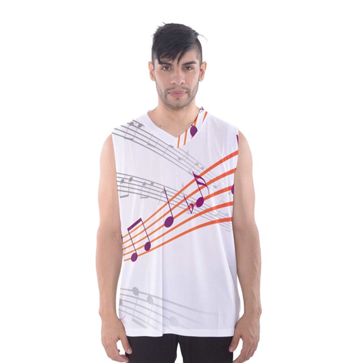 Music Notes Clef Sound Men s SportsWear