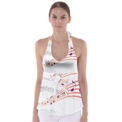 Music Notes Clef Sound Babydoll Tankini Top