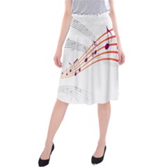 Music Notes Clef Sound Midi Beach Skirt