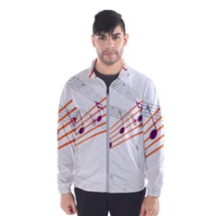 Music Notes Clef Sound Men s Windbreaker