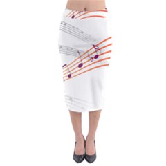 Music Notes Clef Sound Midi Pencil Skirt