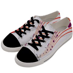 Music Notes Clef Sound Men s Low Top Canvas Sneakers