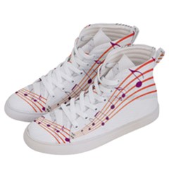 Music Notes Clef Sound Women s Hi-top Skate Sneakers