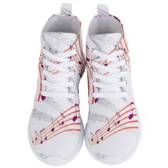 Music Notes Clef Sound Women s Lightweight High Top Sneakers