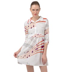 Music Notes Clef Sound Mini Skater Shirt Dress