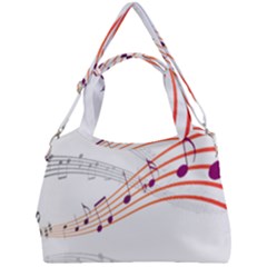 Music Notes Clef Sound Double Compartment Shoulder Bag