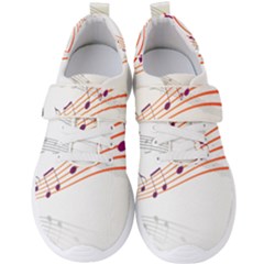 Music Notes Clef Sound Men s Velcro Strap Shoes