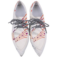 Music Notes Clef Sound Women s Pointed Oxford Shoes