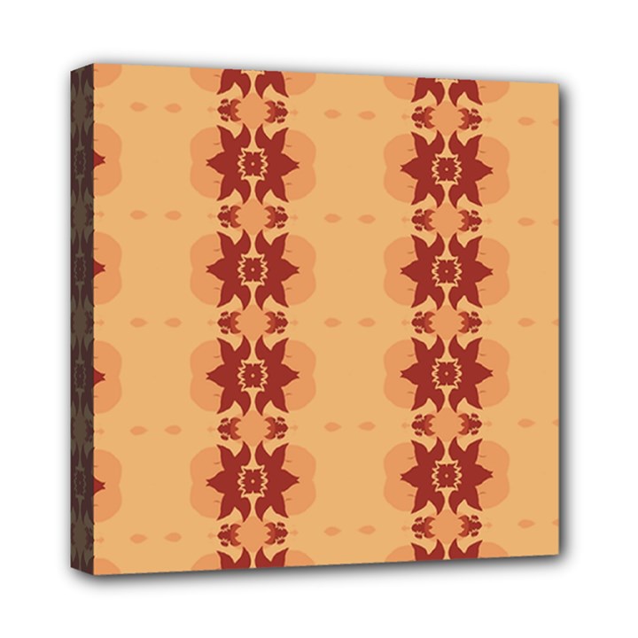 Brown Flower Mini Canvas 8  x 8  (Stretched)