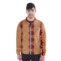 Brown Flower Men s Windbreaker by HermanTelo