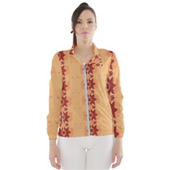 Brown Flower Women s Windbreaker by HermanTelo