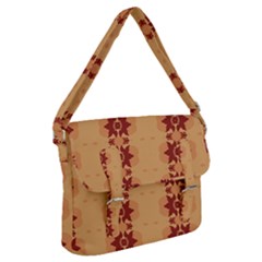 Brown Flower Buckle Messenger Bag