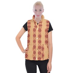 Brown Flower Women s Button Up Vest by HermanTelo