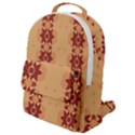 Brown Flower Flap Pocket Backpack (Small) View1