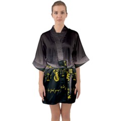 Look To The Stars Half Sleeve Satin Kimono  by Alchemy2