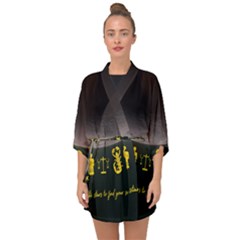 Look To The Stars Half Sleeve Chiffon Kimono