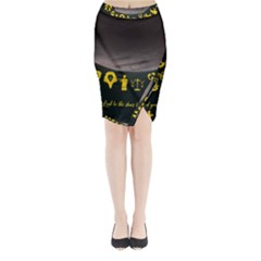 Look To The Stars Midi Wrap Pencil Skirt