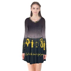 Look To The Stars Long Sleeve V-neck Flare Dress by Alchemy2