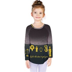 Look To The Stars Kids  Long Sleeve Tee