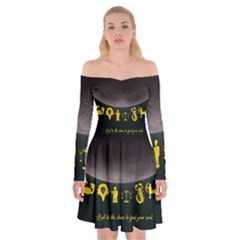 Look To The Stars Off Shoulder Skater Dress by Alchemy2