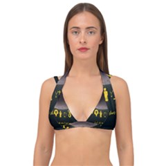 Look To The Stars Double Strap Halter Bikini Top