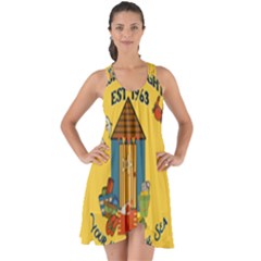 Seaside Heights Beach Club 1960s Show Some Back Chiffon Dress by Alchemy