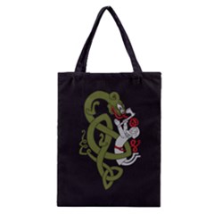 Pepe The Frog Rare Celtic Viking Norse Dragon Pattern Deus Vult Medieval Wojak Crusader Classic Tote Bag by snek