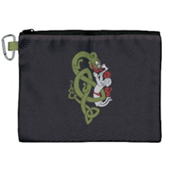 Pepe The Frog Rare Celtic Viking Norse Dragon Pattern Deus Vult Medieval Wojak Crusader Canvas Cosmetic Bag (xxl) by snek