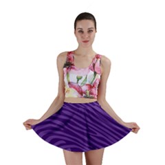 Pattern Texture Purple Mini Skirt by Mariart