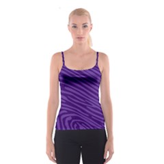 Pattern Texture Purple Spaghetti Strap Top