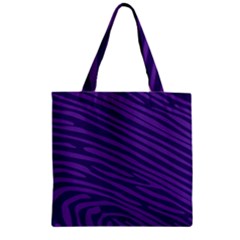 Pattern Texture Purple Zipper Grocery Tote Bag by Mariart