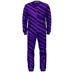 Pattern Texture Purple Onepiece Jumpsuit (men) 