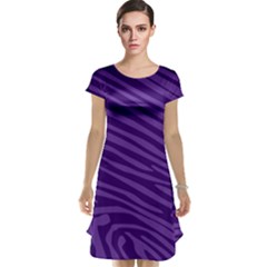 Pattern Texture Purple Cap Sleeve Nightdress by Mariart