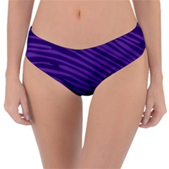 Pattern Texture Purple Reversible Classic Bikini Bottoms