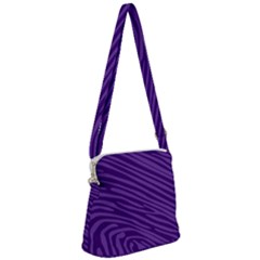 Pattern Texture Purple Zipper Messenger Bag