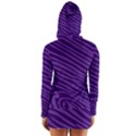 Pattern Texture Purple Long Sleeve Hooded T-shirt View2