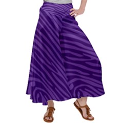 Pattern Texture Purple Satin Palazzo Pants