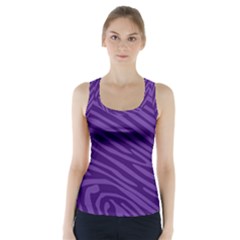 Pattern Texture Purple Racer Back Sports Top by Mariart