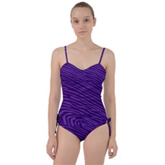 Pattern Texture Purple Sweetheart Tankini Set by Mariart