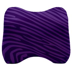 Pattern Texture Purple Velour Head Support Cushion