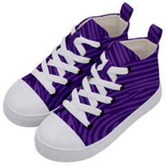 Pattern Texture Purple Kids  Mid-top Canvas Sneakers by Mariart