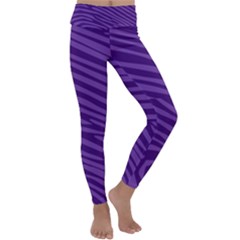 Pattern Texture Purple Kids  Lightweight Velour Classic Yoga Leggings