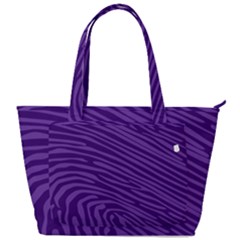 Pattern Texture Purple Back Pocket Shoulder Bag 