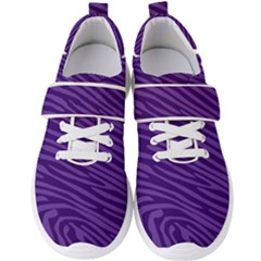 Pattern Texture Purple Men s Velcro Strap Shoes by Mariart