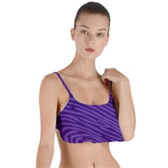 Pattern Texture Purple Layered Top Bikini Top 