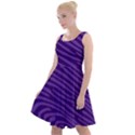 Pattern Texture Purple Knee Length Skater Dress View1